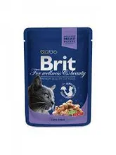 غذای گربه مدل brit premium cat pouches with cod fish